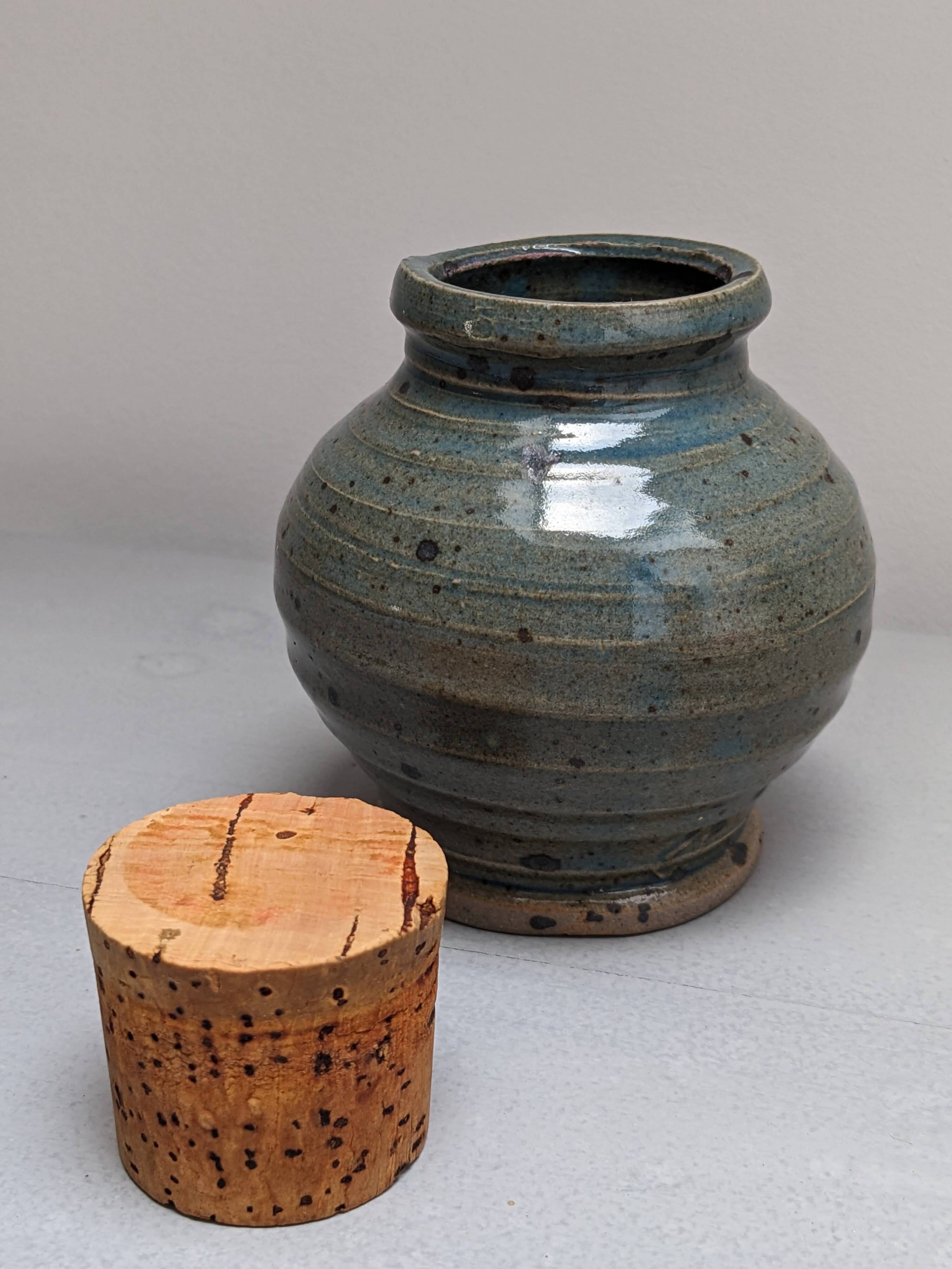 Small vase in Corsican pyrite stoneware
