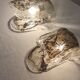 Murano glass "oyster" table lamps. Italy, 1960s.