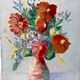 Old painting / oil on canvas bouquet of flowers
