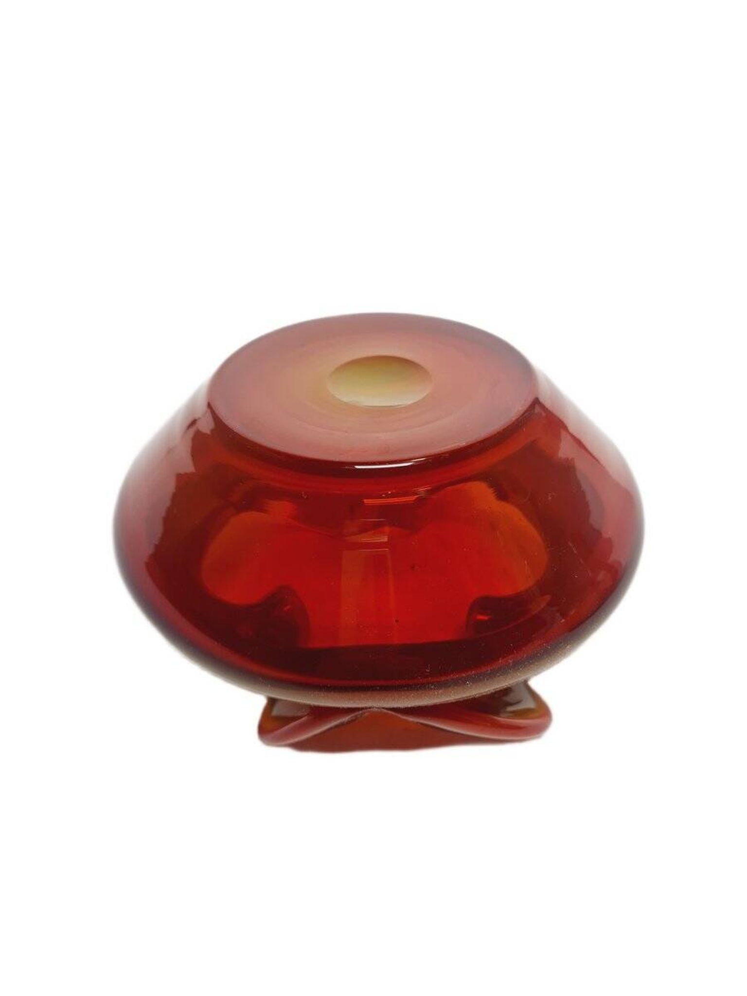 Container by Czesław Zuber for Sudety Glassworks, Poland, 1960s