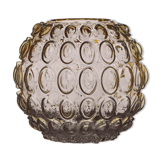 Vase en verre jaune 18cm