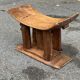 Ashanti African stool from Ivory Coast, carved from solid wood