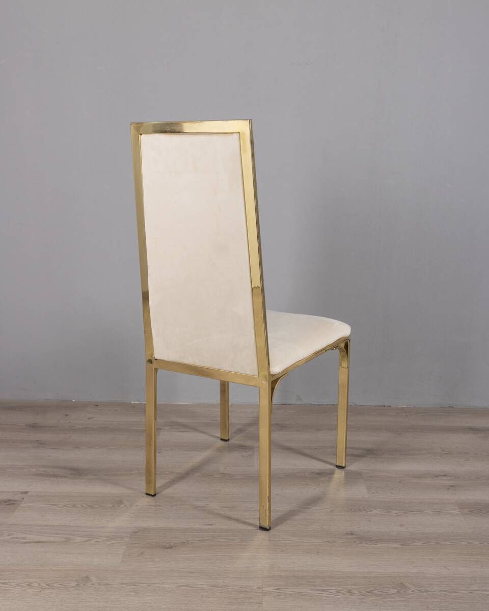 Set of 6 Vintage 1970s Chairs in Gold-Plated Brass, Designed by Renato Zevi