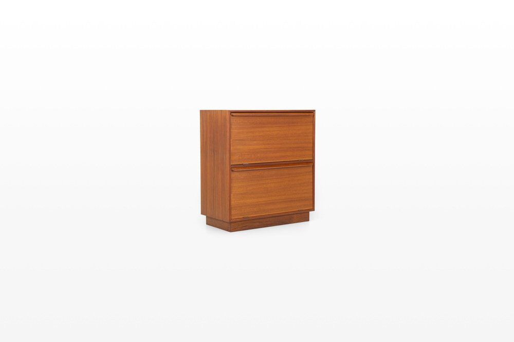 Teak shoe cabinet by G.V. Møbler, 1960s