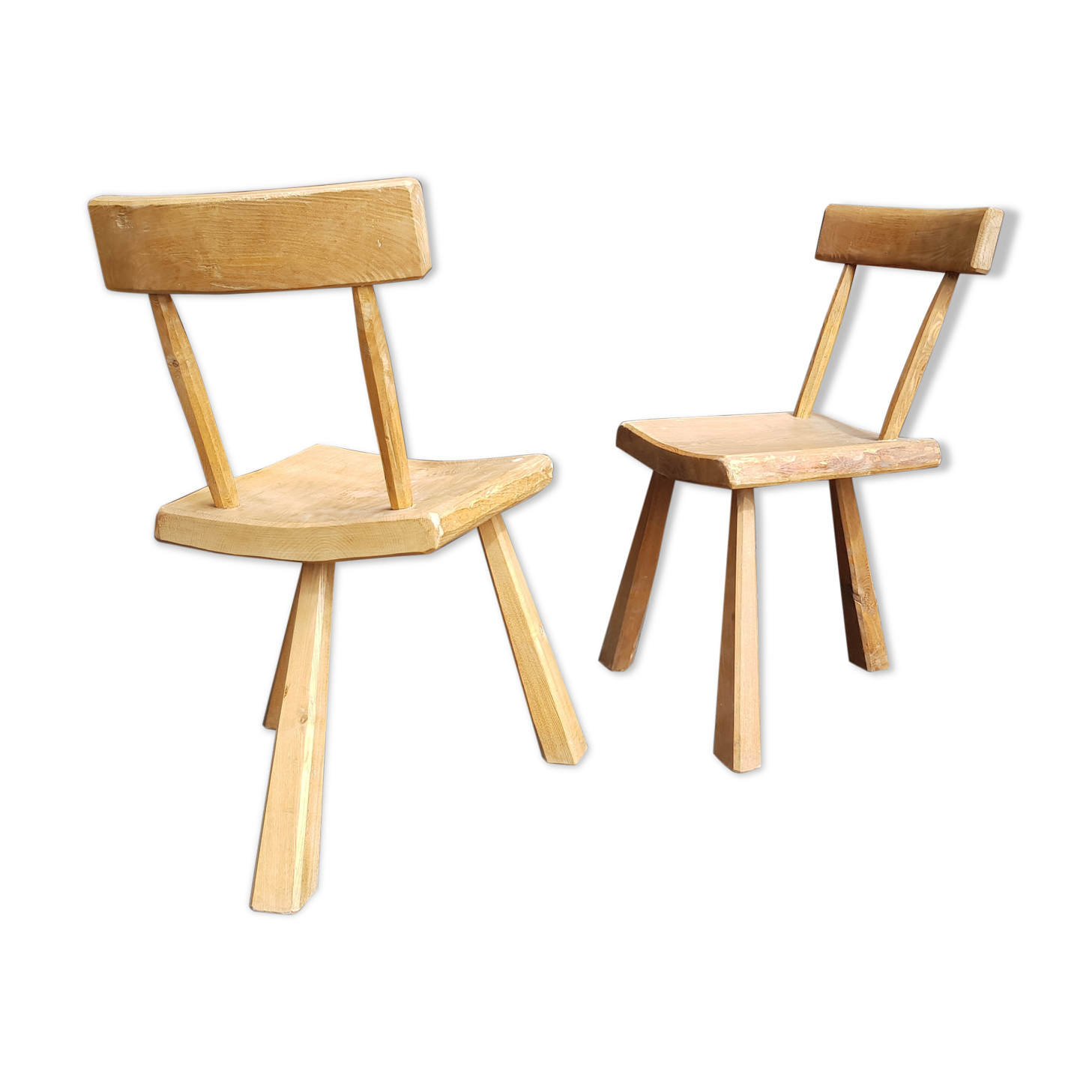 Duo de chaises brutalistes, années 60