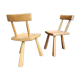 Duo de chaises brutalistes, années 60