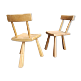 Brutalist chairs duo, 60s