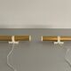 Pair of two-headed wall sconces in gold metal by ERCO, 1970s, Germany