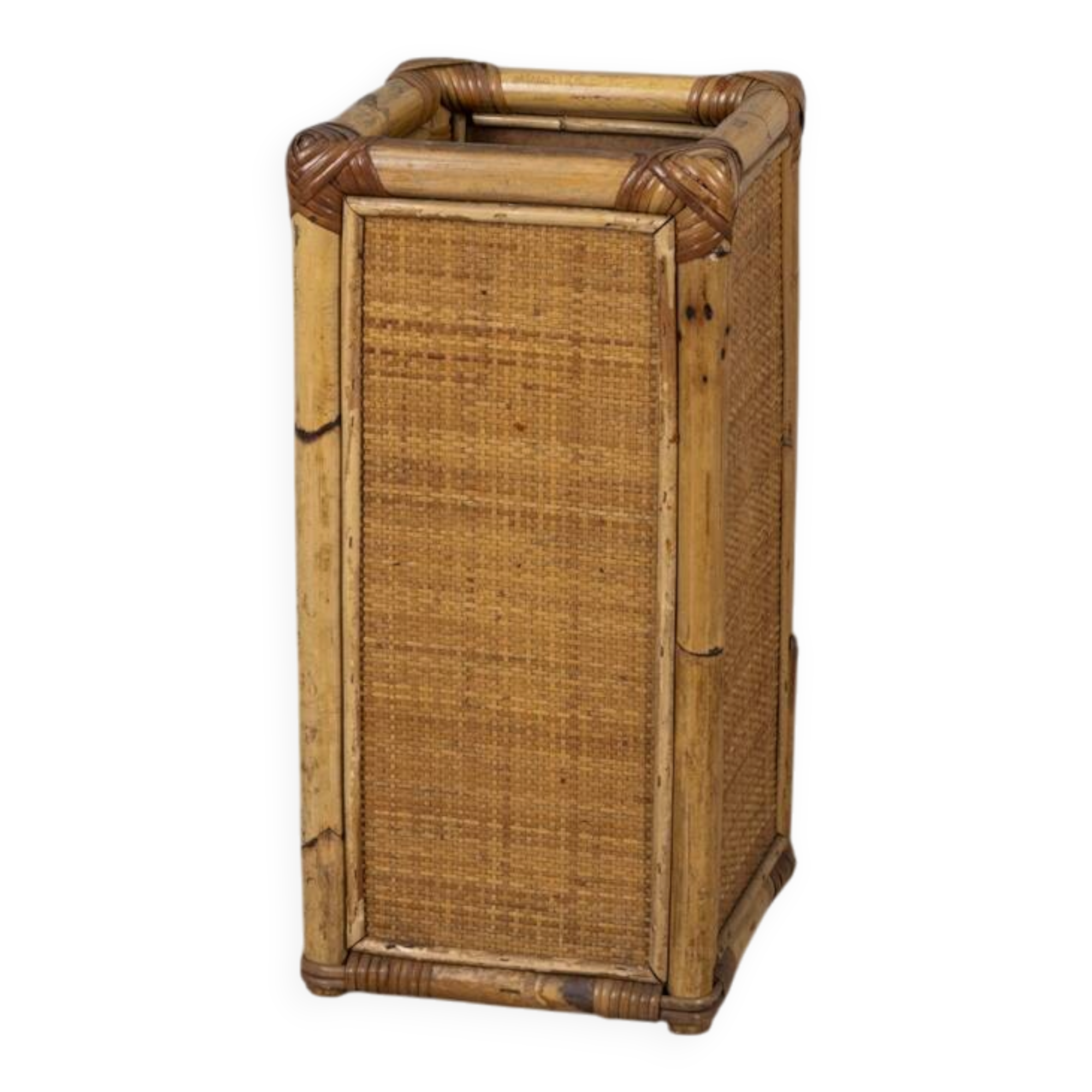Vintage 1960s Italian design bamboo umbrella stand