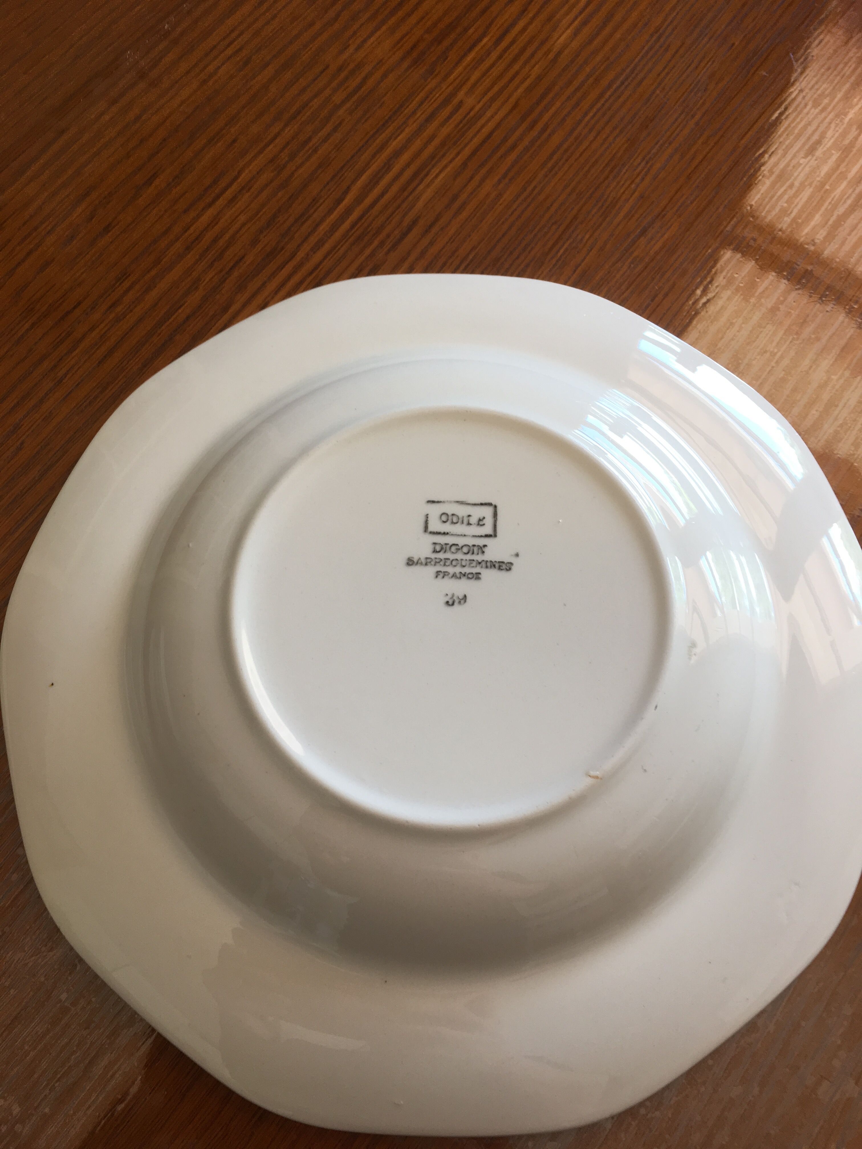 Lot of porcelain plates Digoin from sarreguemines series Odile