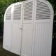 Arched shutters oak louvers H226xW277 4 leaves