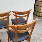 Scandinavian dining room set, 6 chairs with extendable table 1950s