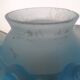 Abat jour verre bleu, forme  fleur