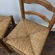 Lot de 3 chaises paillées années 50