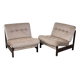 Paire de fauteuils scandinaves chauffeuses vintage 1960