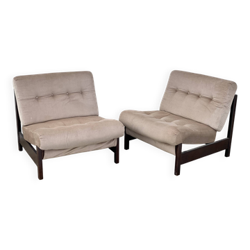 Pair of vintage 1960s Scandinavian armchairs.