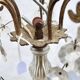 Bronze chandelier with crystal pendants circa 1950, 5 lights, H = 81 cm