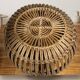Mid-century woven rattan ottoman by Franco Albini, 1950s, Italy, 50 × 50 × 30 cm