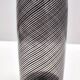 Black Murano Glass Bottle Vase "Mezza Filigrana" by Martens for Aureliano T