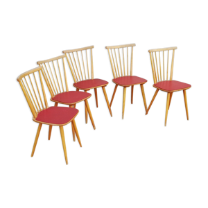Set de 5 chaises vintage