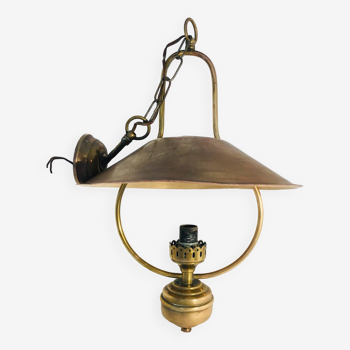 Pendant light, vintage brass chandelier