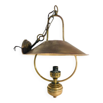 Pendant light, vintage brass chandelier