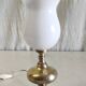 Table lamp in gilded brass and opaline globe - mid 20th century.