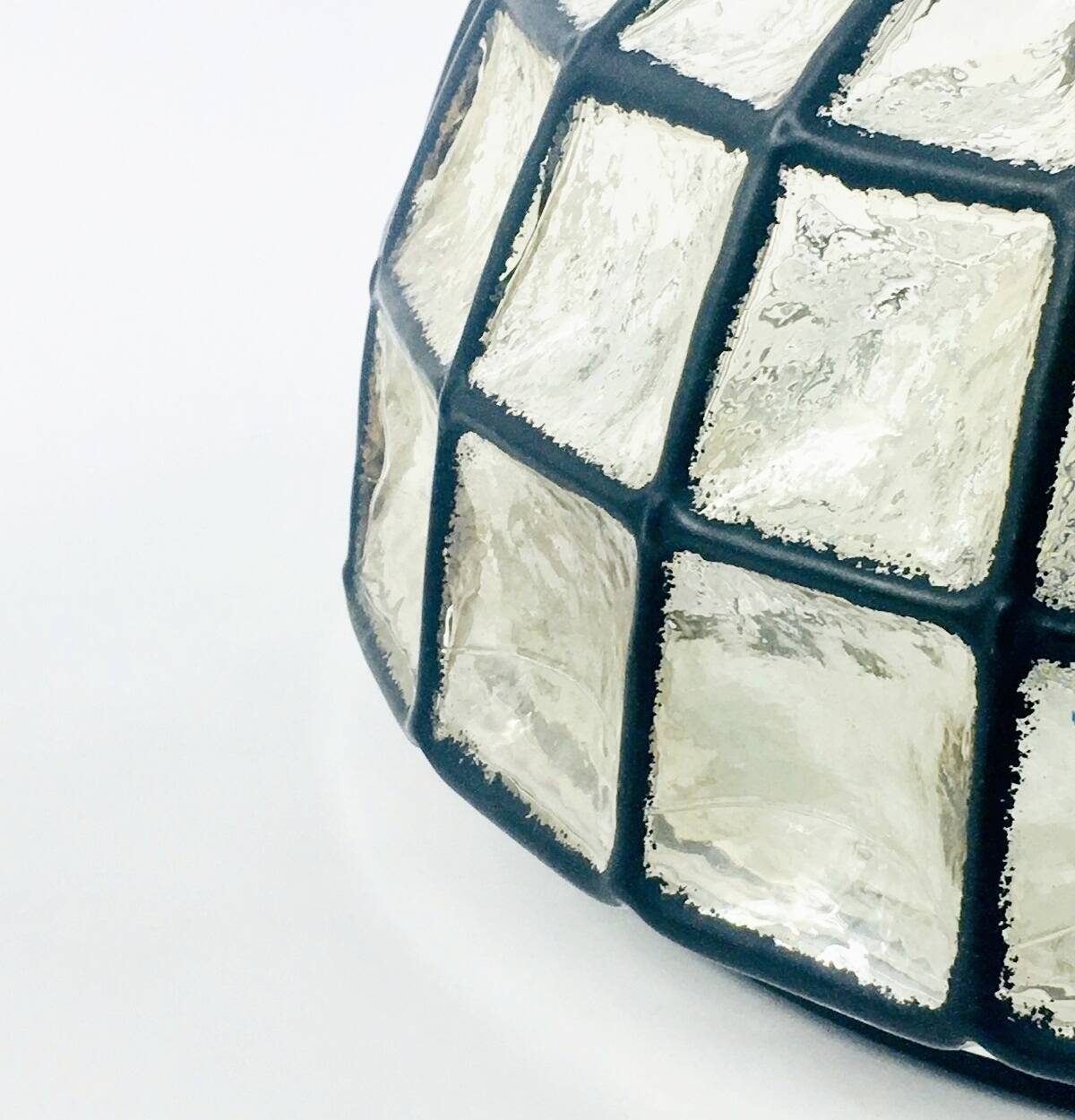 Large Mid-Century Glass Ceiling Light from Limburg, Germany, 1960s
