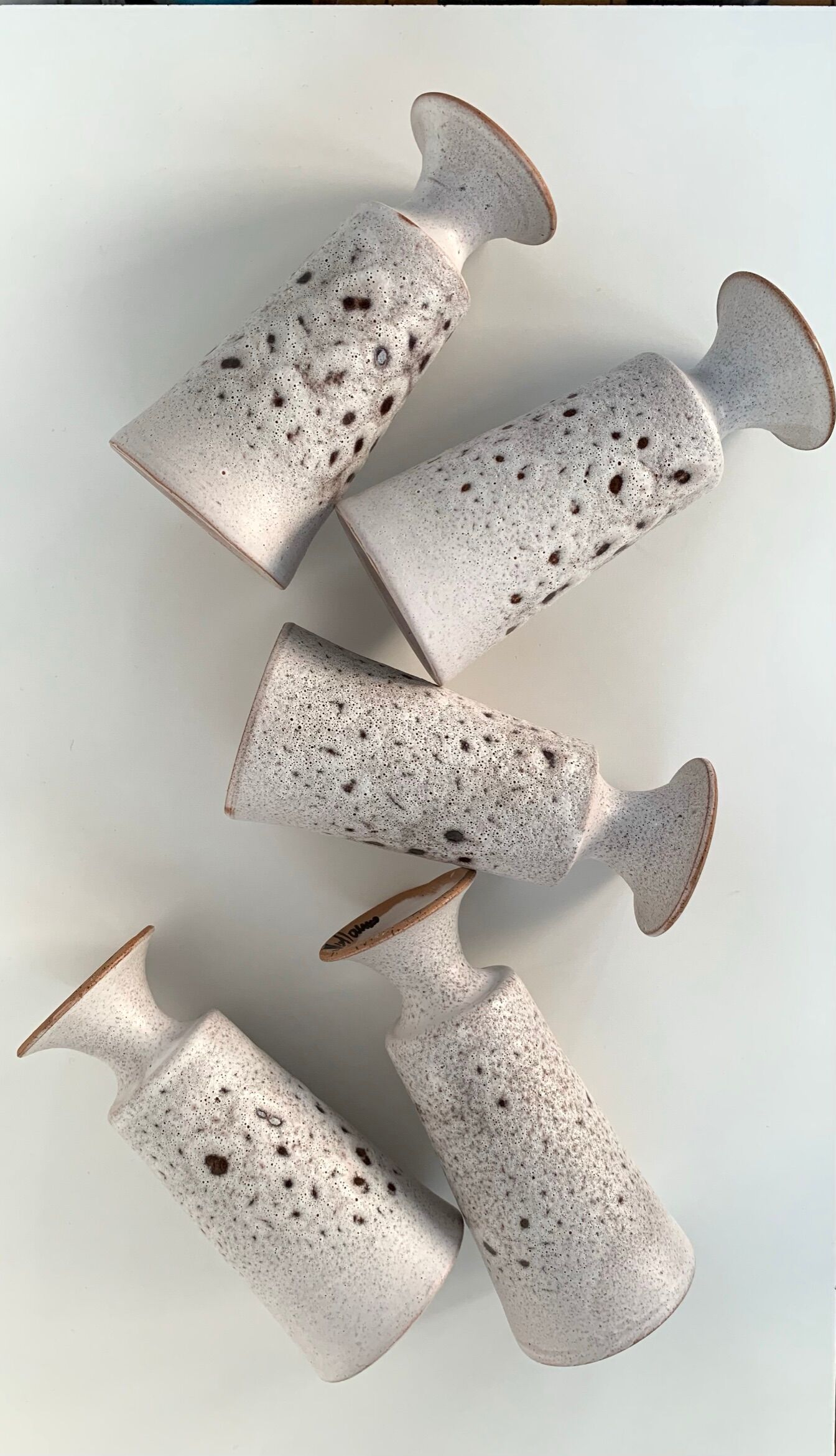 Pitcher and 5 ceramic mazagrans from Vallauris