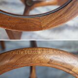 Set of 3 sculptural walnut side tables