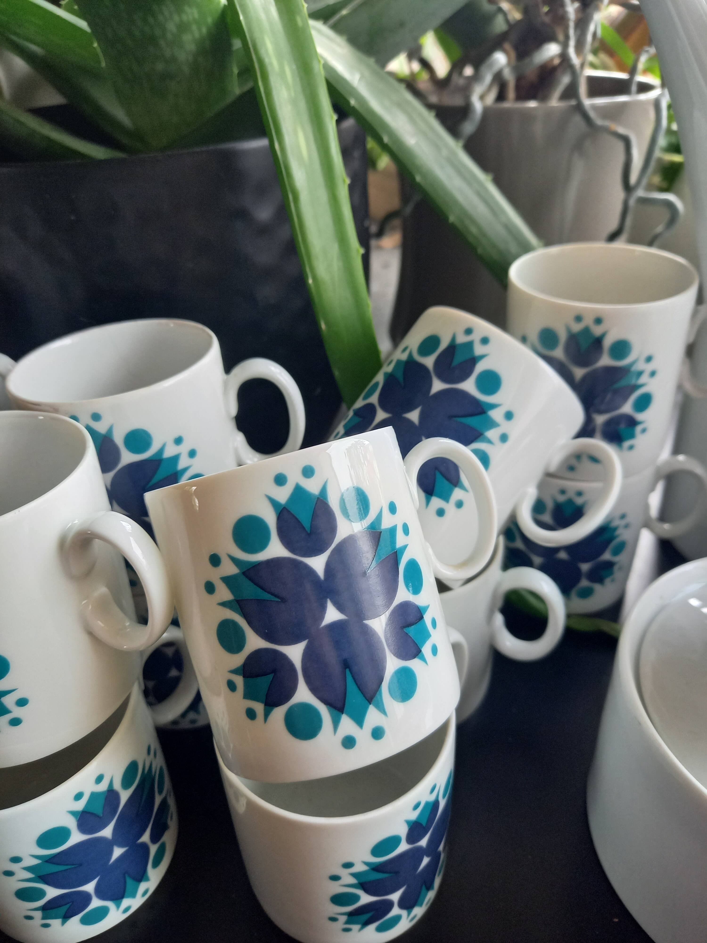 Thomas Rosenthal Complete Coffee Set, Vintage German Porcelain