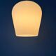 Small opaline glass pendant light, inverted tulip, Mid-Century.