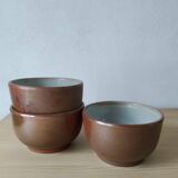 Lot de 3 bols en grès artisanal