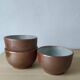 Set of 3 artisanal stoneware bowls