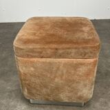 70s suede trunk pouf