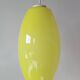 70s lemon yellow glass pendant light
