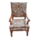 Louis XIII armchair, solid wood - Fabric upholstery