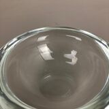 Murano heavy clear glass shell bowl, by Gino Cenedese Italy, 1960