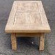 Renovated 19th-century solid oak farmhouse coffee table.