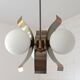 Vintage Pendant Light Yugoslavia 1970 Hanging Lamp Brutalist Copper Sputnik