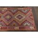 1970s Turkish Oushak Handmade Wool Cotton Pink Runner Rug 94x322