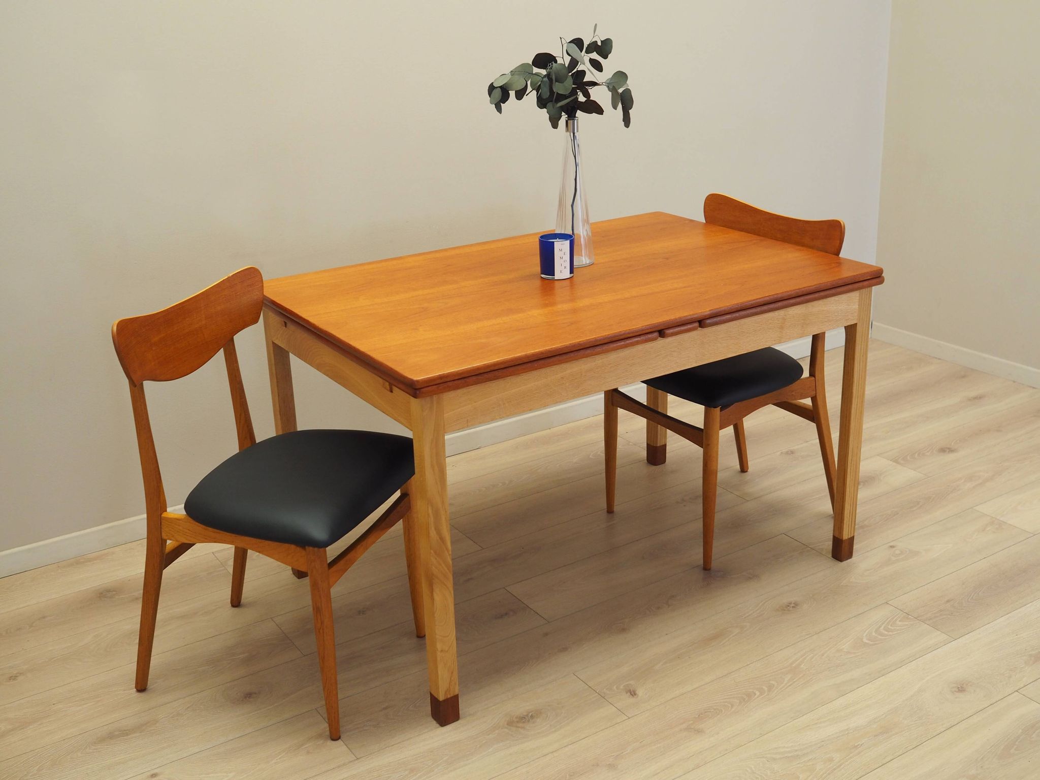 Table extensible, design danois, années 1970, fabricant : SKM
