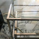 Nested tables in chrome metal and glass, Italy circa 1970.
