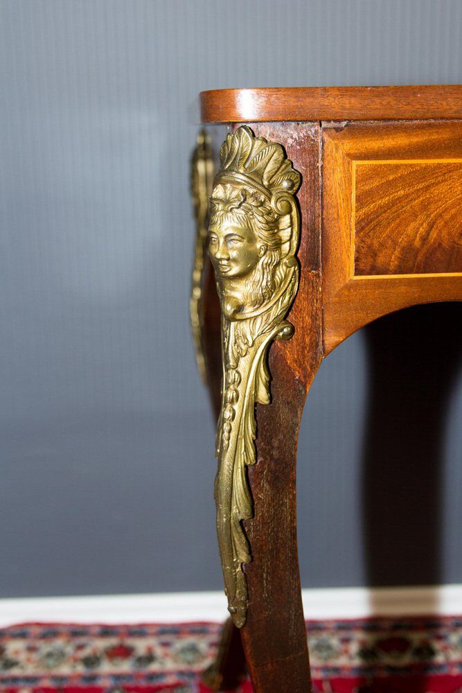 French Louis XV style table with bronze mounts