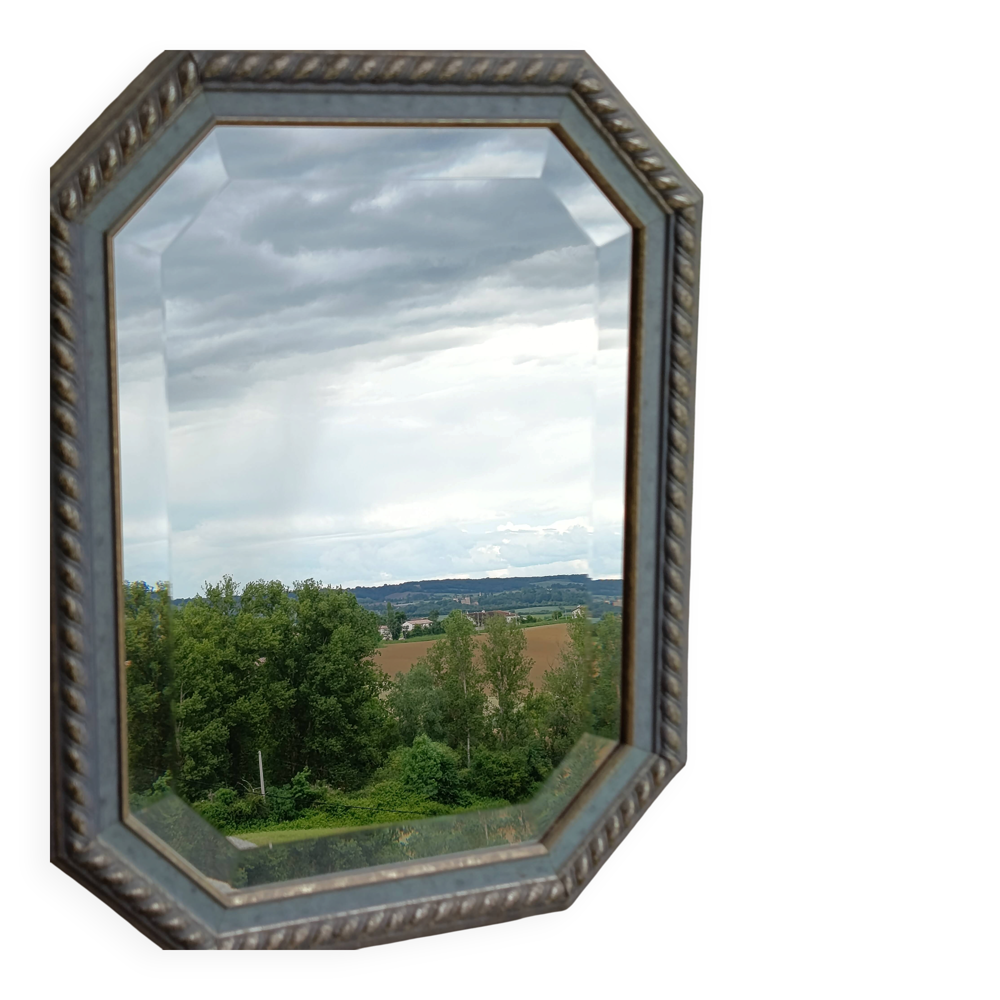 Vintage octagonal mirror