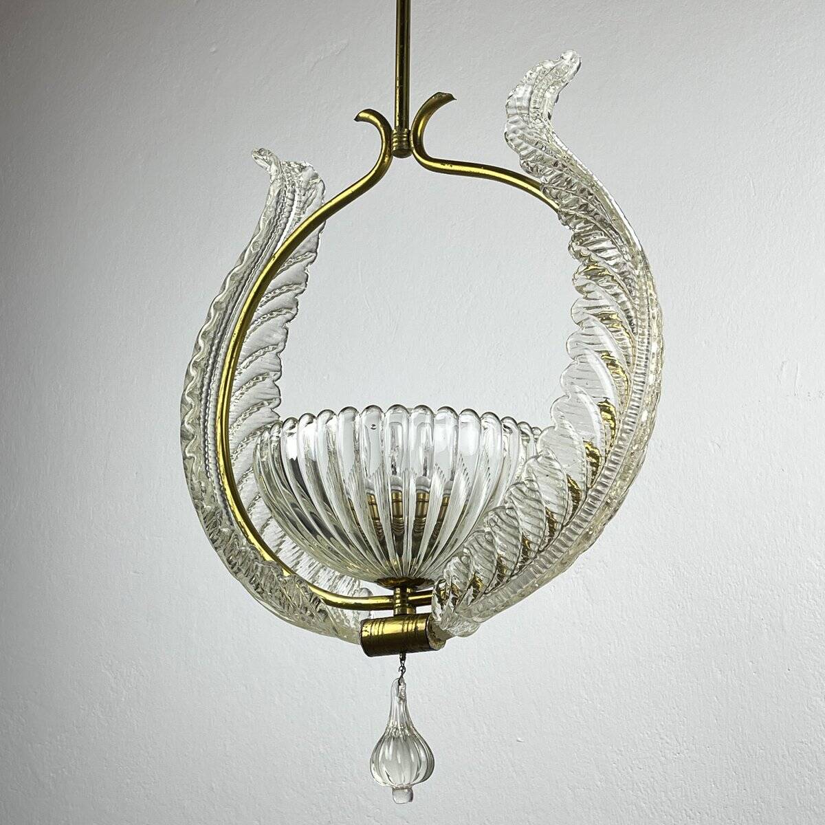 Murano chandelier by Ercole Barovier Barovier & Toso, Italy, 1930s