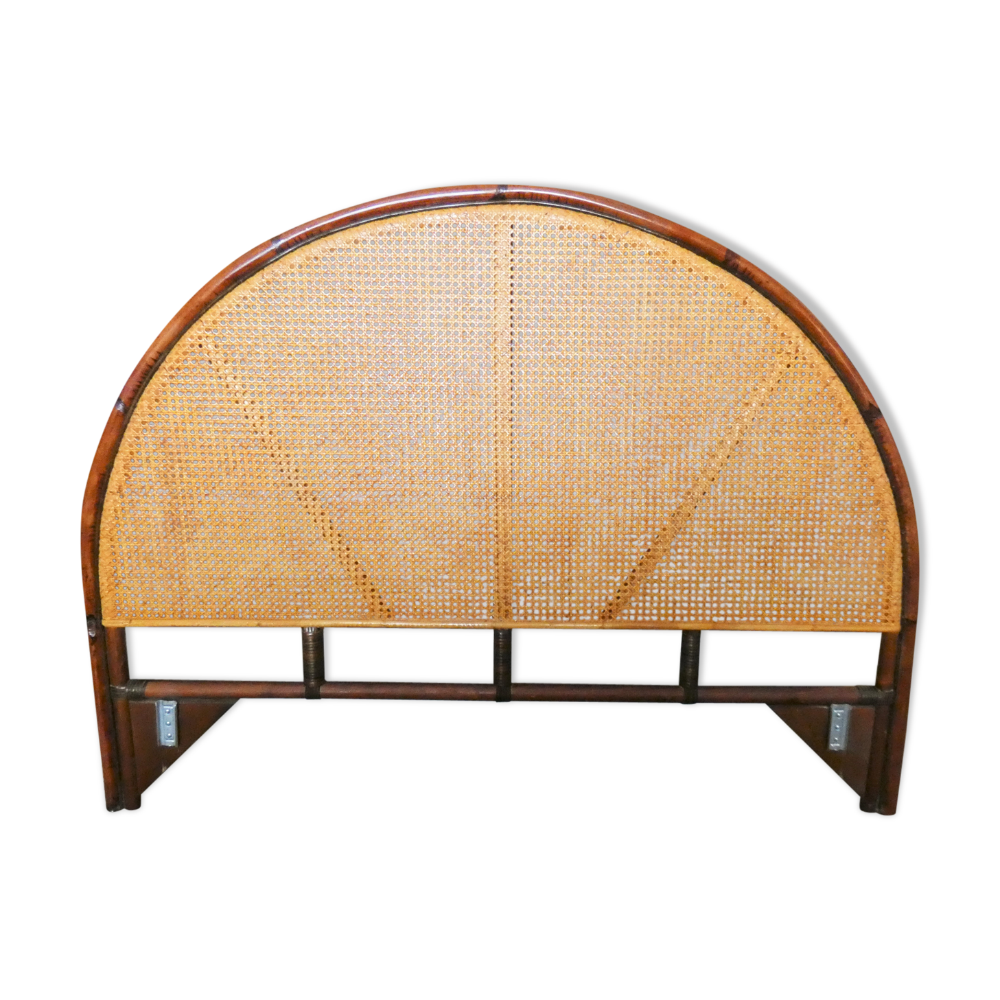 Cannage and bamboo bedhead