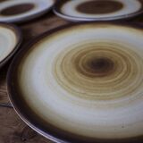 Set of 6 flat plates signed longchamp log look d 19.5 cm