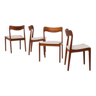 Ensemble de 4 chaises à repas par Henning Kjaernulf pour Korup Stolefabrik