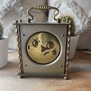Old alarm clock to go back year 60 blessing west Germany in wood and metal
